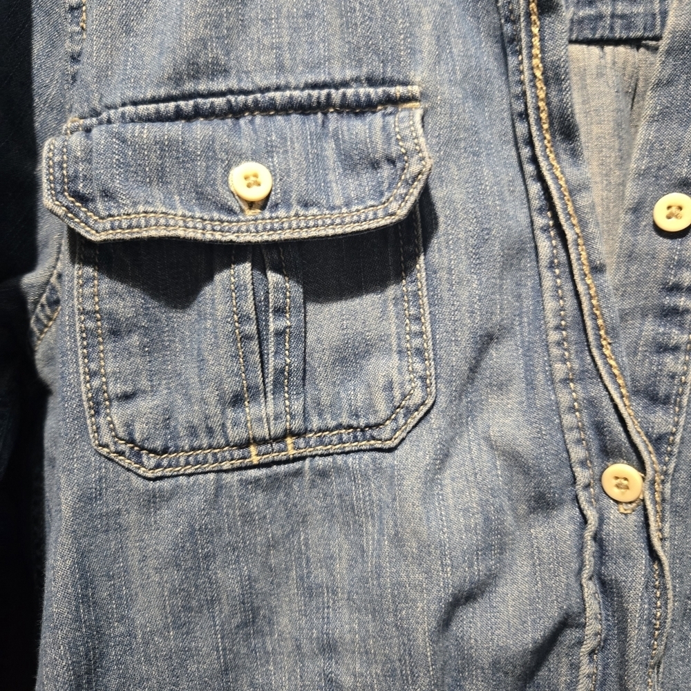 Joe Fresh Denim Button-Up Shirt Western 100% Cotton Size S - Picture 3 of 8